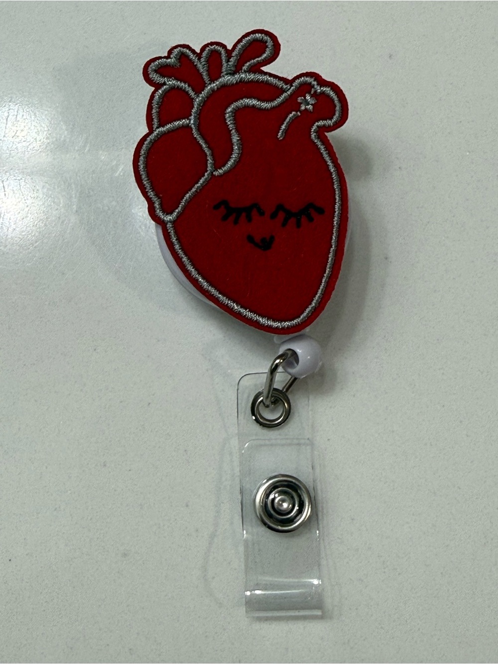NWOT Anatomical Heart Badge Reel Nurse ID Holder